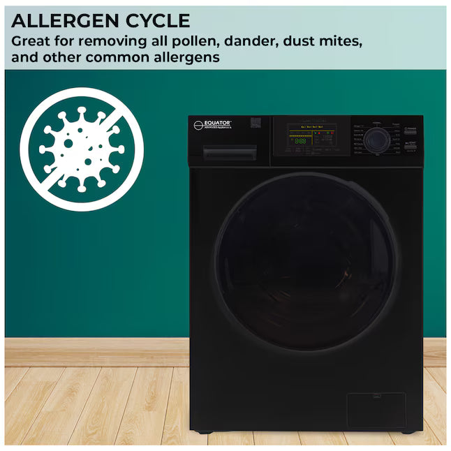 Equator Advanced Appliances Extra-Small 1.62 cu. ft. Stackable Front-Load Washer –  Black