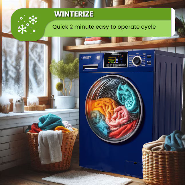 Equator Advanced Appliances 1.9 cu. ft. Convertible Ventless All-in-One Washer & Dryer Combo – Midnight Blue