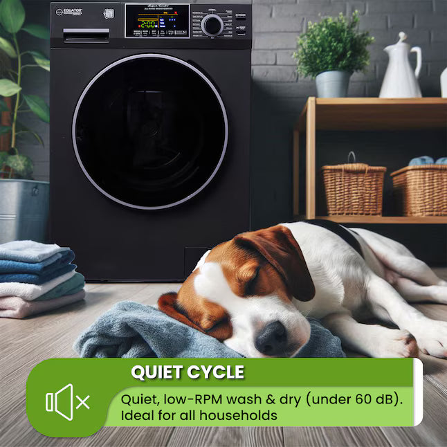 Equator Advanced Appliances 1.9 cu. ft. Convertible Ventless All-in-One Washer & Dryer Combo – Black