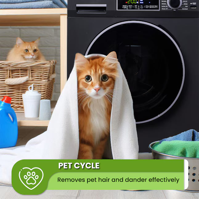 Equator Advanced Appliances 1.9 cu. ft. Convertible Ventless All-in-One Washer & Dryer Combo – Black