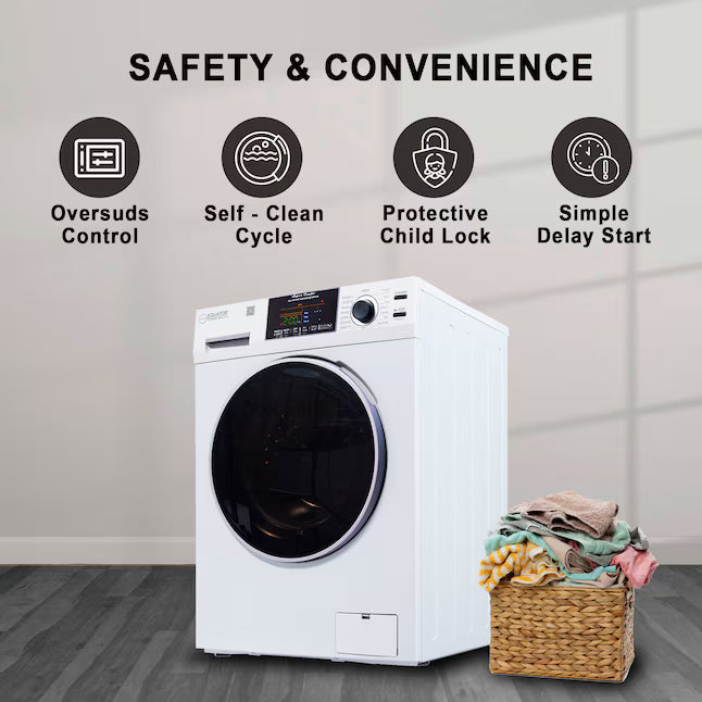 Equator Advanced Appliances 1.9 cu. ft. Convertible Ventless All-in-One Washer & Dryer Combo – White
