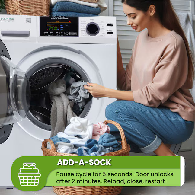 Equator Advanced Appliances 1.9 cu. ft. Convertible Ventless All-in-One Washer & Dryer Combo – White