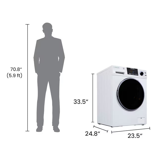 Equator Advanced Appliances 1.9 cu. ft. Convertible Ventless All-in-One Washer & Dryer Combo – White