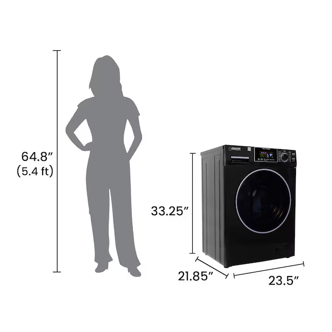 Equator Advanced Appliances Extra-Small 1.62 cu. ft. Stackable Front-Load Washer –  Black