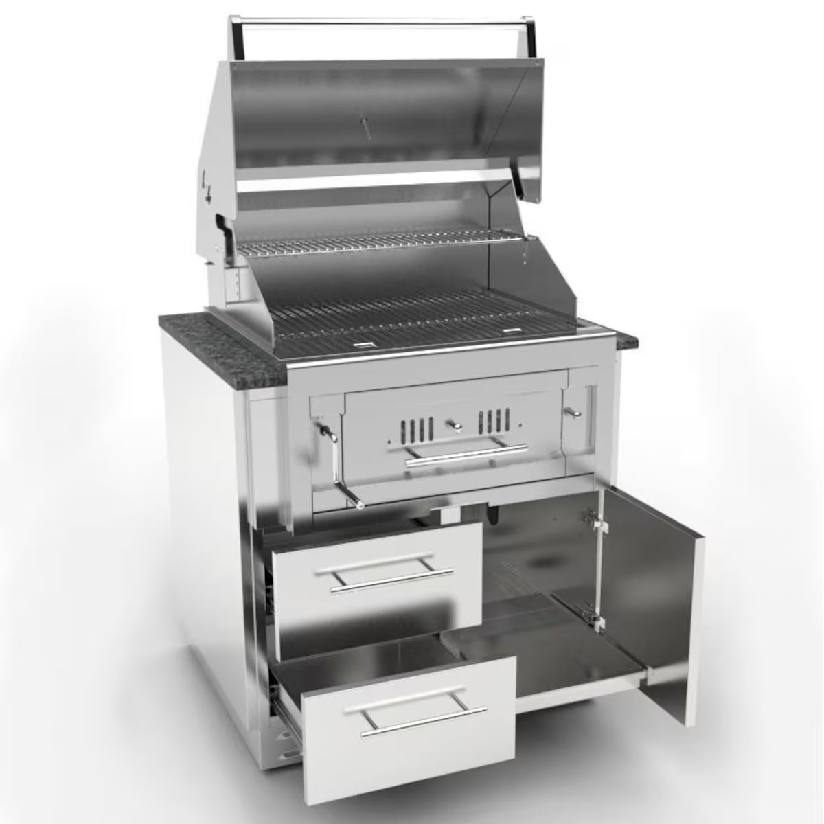 Sunstone SAC34CGDC – 34-Inch Outdoor Cabinet for Charcoal/Hybrid Grills