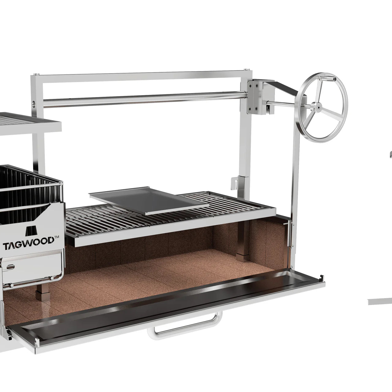 Tagwood BBQ25SS – XL Built‑In Argentine Stainless Steel Santa Maria Grill -  Piratically Built