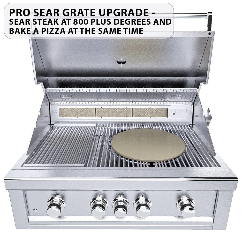 Sunstone Metal Products  Ruby Series 36" Built-In 4-Burner with Rear Infrared Burner