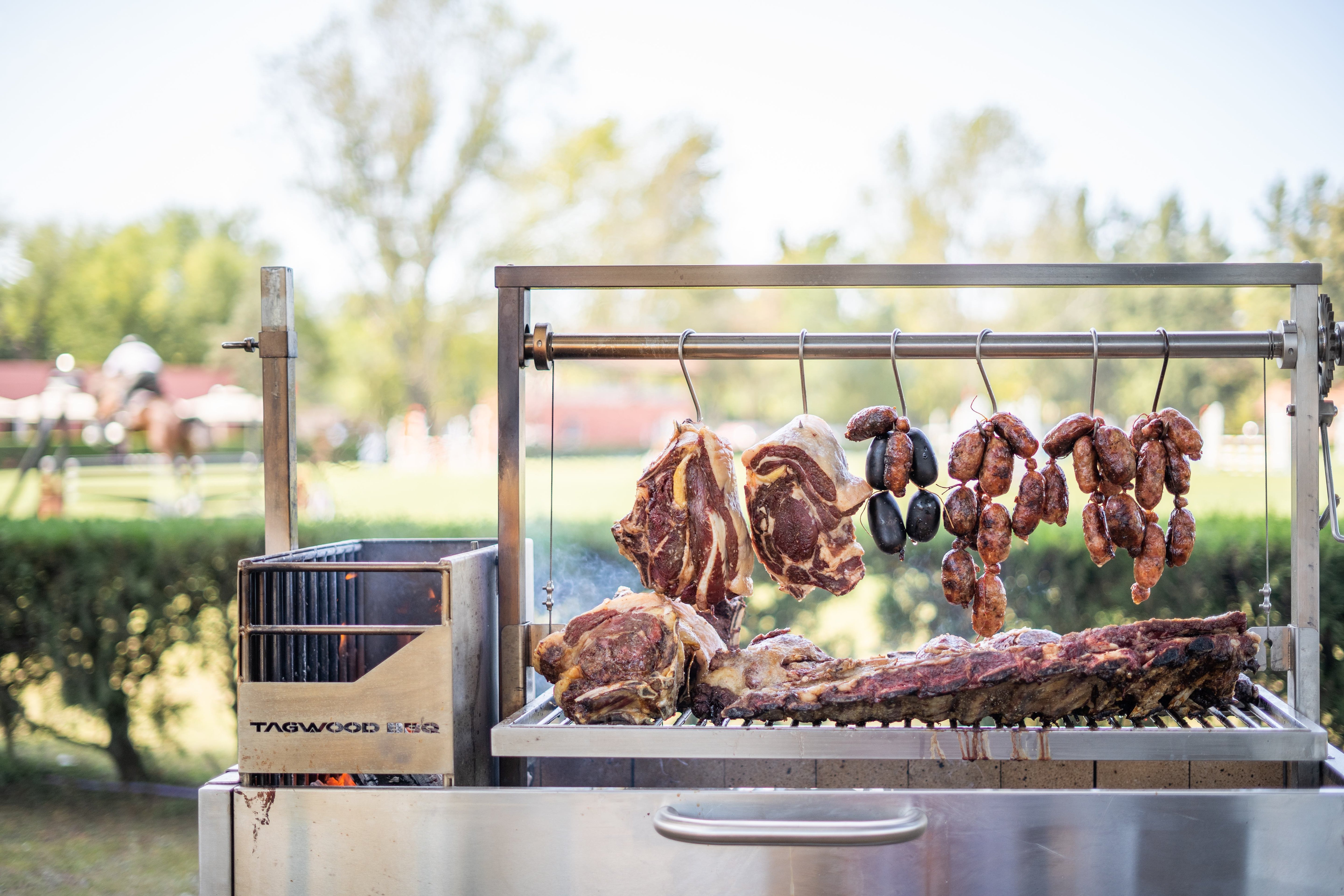 Tagwood BBQ03SS – Argentine Stainless Steel Wood & Charcoal Grill Partially Built