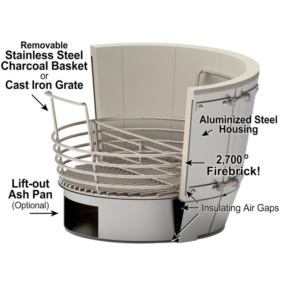 Saffire Large 19″ Kamado Grill – Platinum Series