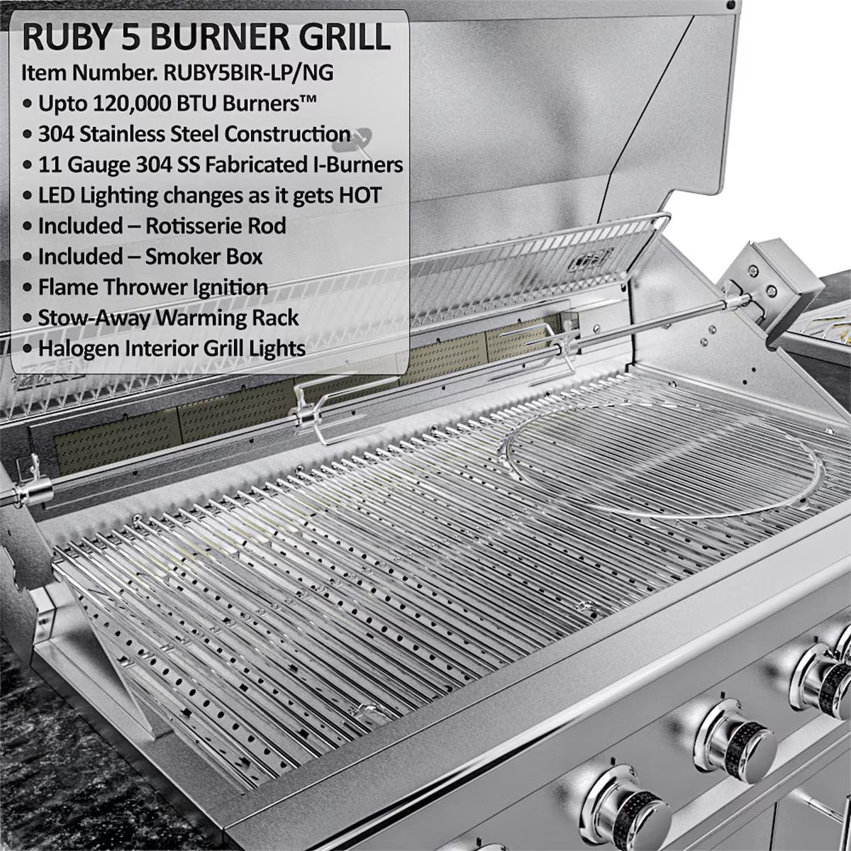 Sunstone French Quarter 13′7″ Stainless Steel Outdoor Kitchen Island Package